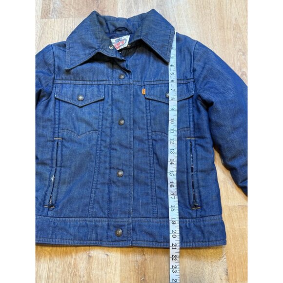 Rare Vintage 70s Levis Small Ski Puffer Jacket Orange Tab XS/S - Picture 9 of 16